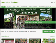 Tablet Screenshot of beckylououtdoors.com